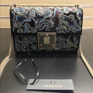 Versace diamanté chain bag